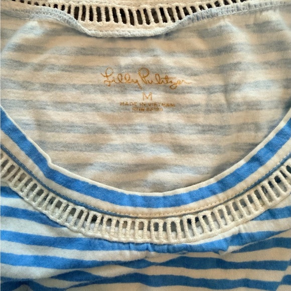 Lilly Pulitzer Blue and White Striped Top - Picture 3 of 3